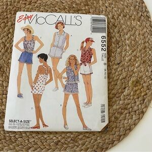 MCCALL’S Patterns” Misses’ Tops, Shorts, & Sash (6552)